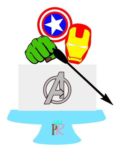 Topo de Bolo Heróis (vingadores)