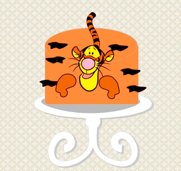 Topo de Bolo Tigrão (ursinho Pooh)