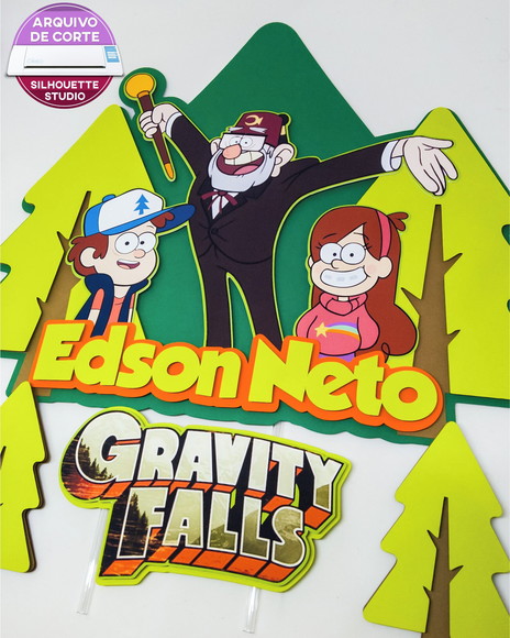 Topo de Bolo Gravity Falls