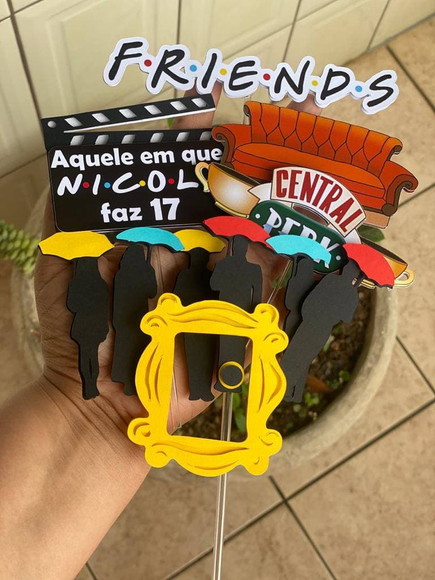 Topo de Bolo Friends