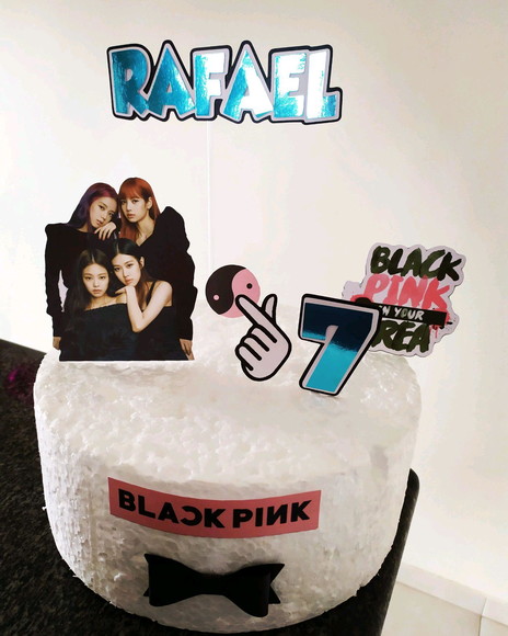 Topo de Bolo Black Pink