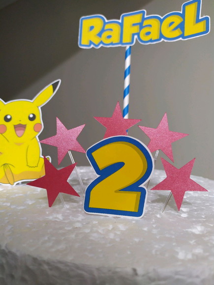 Topo de Bolo Picachu