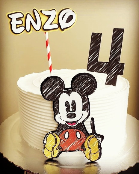 Topo de Bolo Mickey Vintage