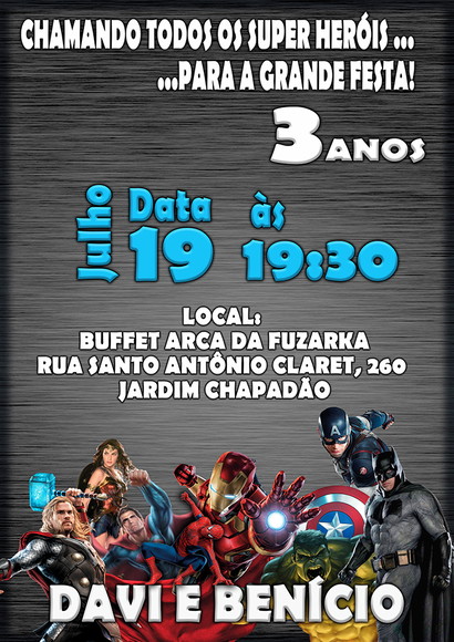 Convite Avengers