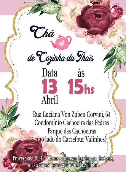 Convite Digital Chá de Cozinha