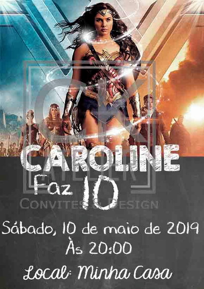 Convite Mulher Maravilha