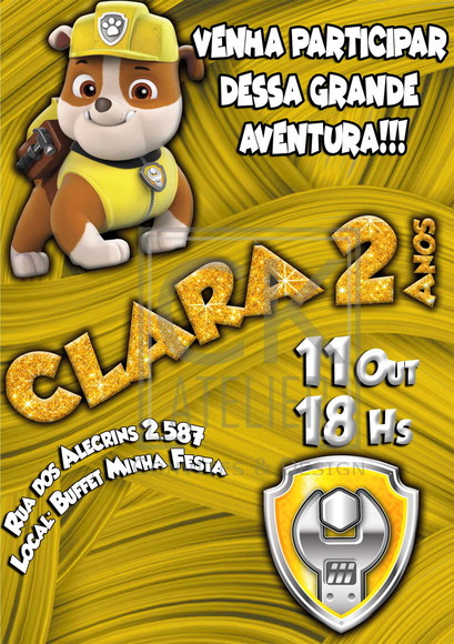 Convite Digital Patrulha Canina