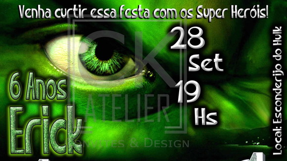 Convite Avengers HUlk