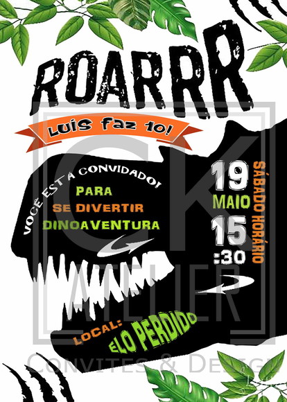 Convite Dinossauro