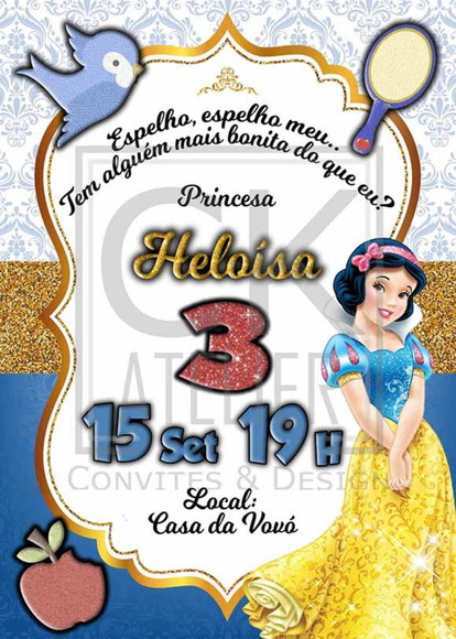 Convite Branca de Neve