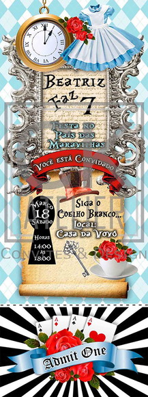 Convite Digital Alice País Maravilhas