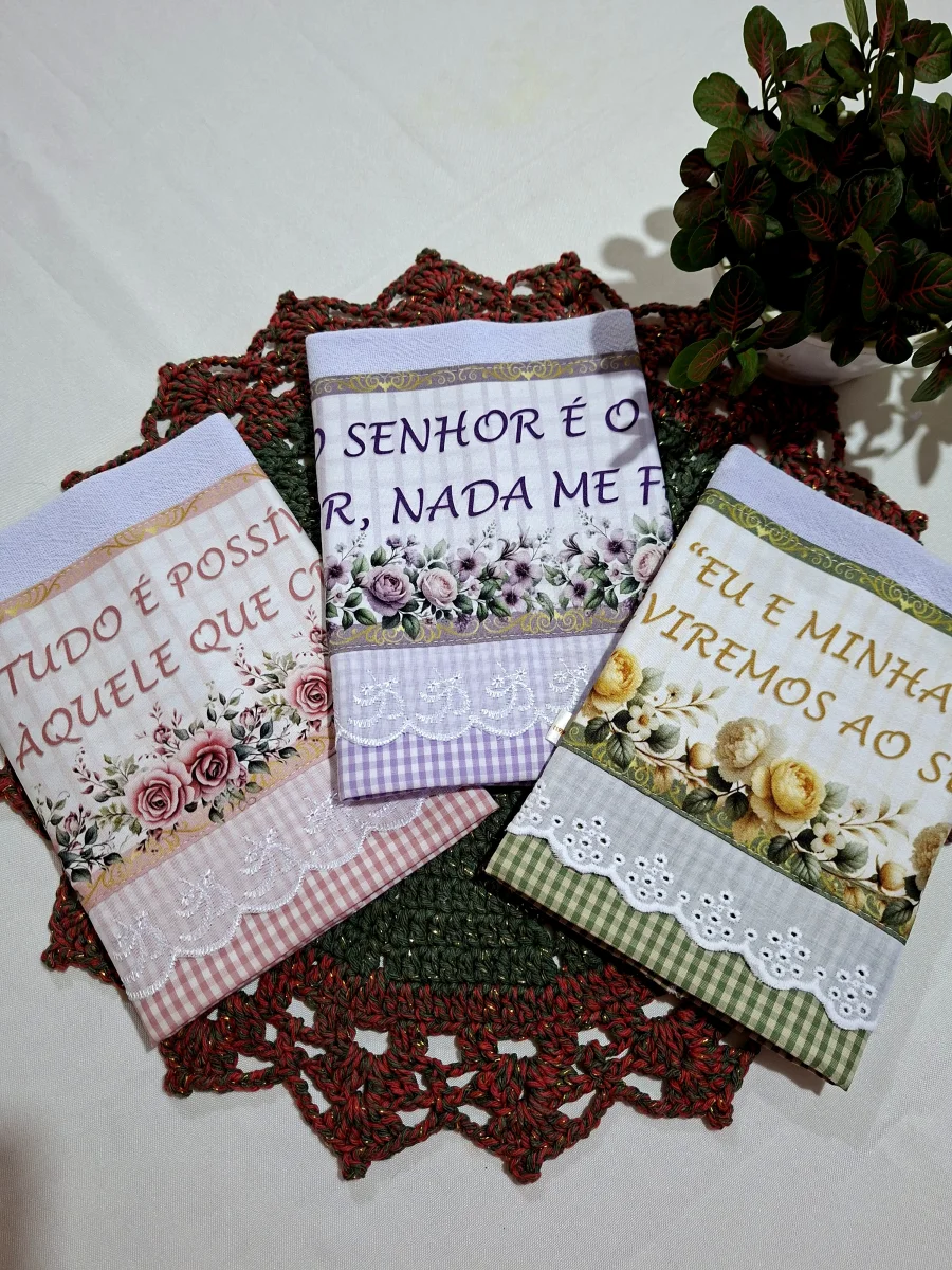 Kit de Panos de Prato Frases Religiosas