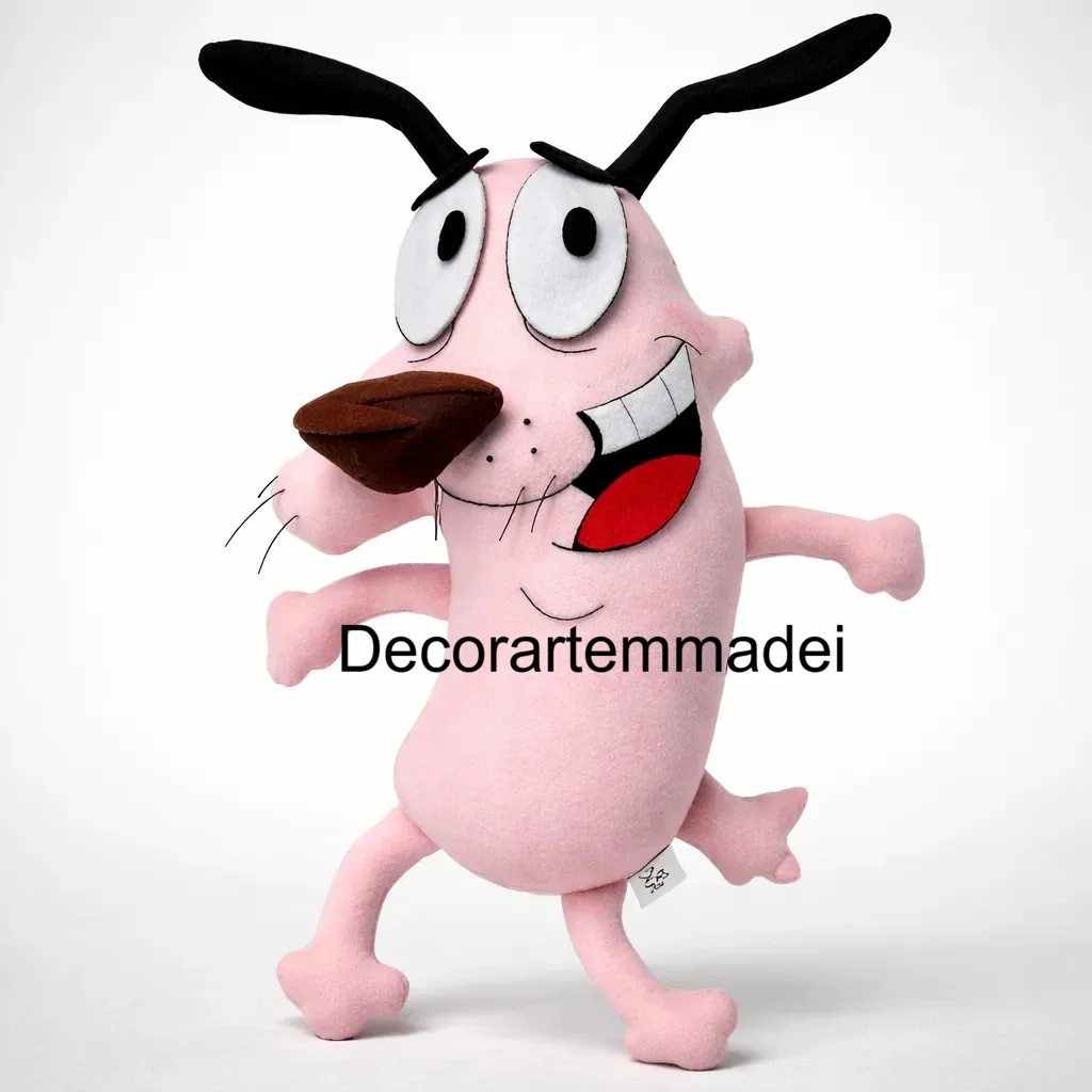 Coragem cão covarde boneco decoração feltro
