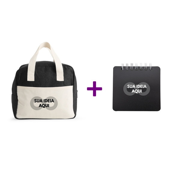 500 Kit com Bloco Autoadesivo + Bolsa Térmica 8l