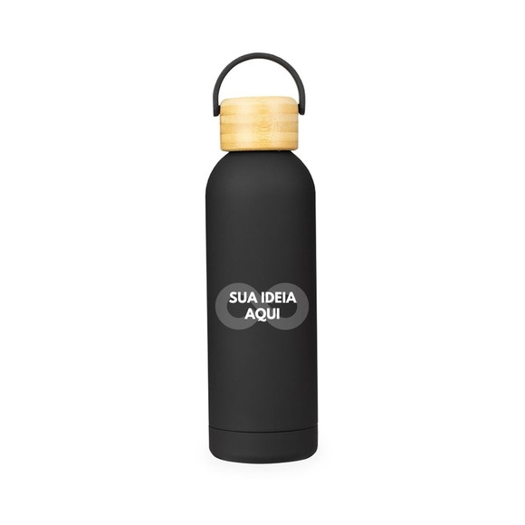 500 Garrafa Térmica Personalizada 500ml Emborrachada Atacado