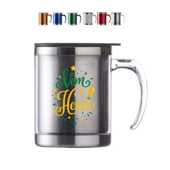 100 Caneca Personalizada Acrílico 400ml Copa do Mundo Brinde