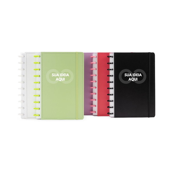 30 Caderno Disco Personalizado com Pauta Brinde Corporativo