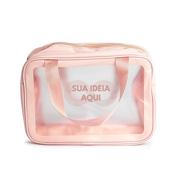 50 Necessaires Personalizadas Pvc Impermeável Dia da Mulher