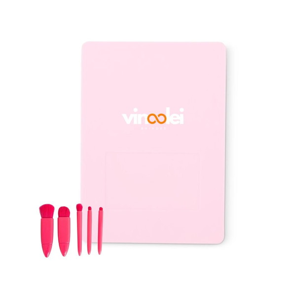 100 Kit Pincel 5 Peças Brindes Personalizados Dia da Mulher