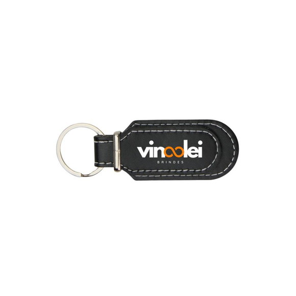 50 Chaveiro Personalizado de Couro Sintético Brindes Atacado