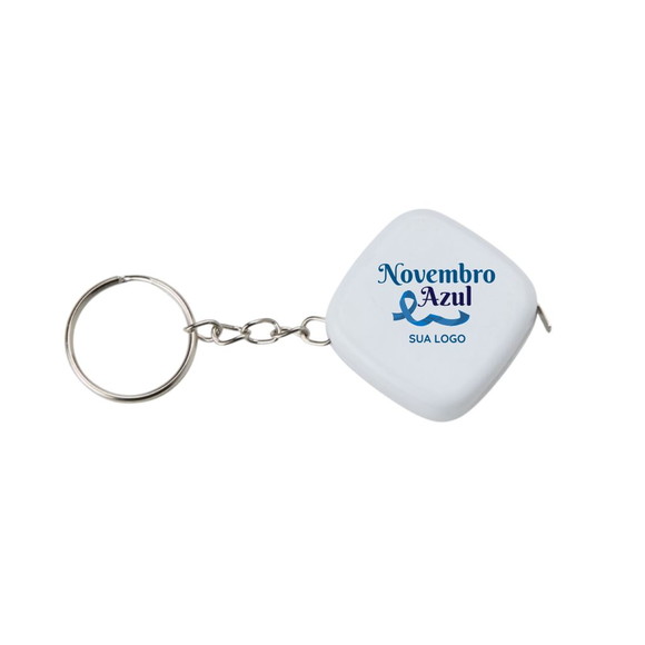 50 Chaveiro Trena Plástico 1m Personalizado Novembro Azul