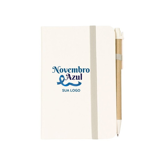 100 Cadernetas com Caneta Personalizadas Novembro Azul