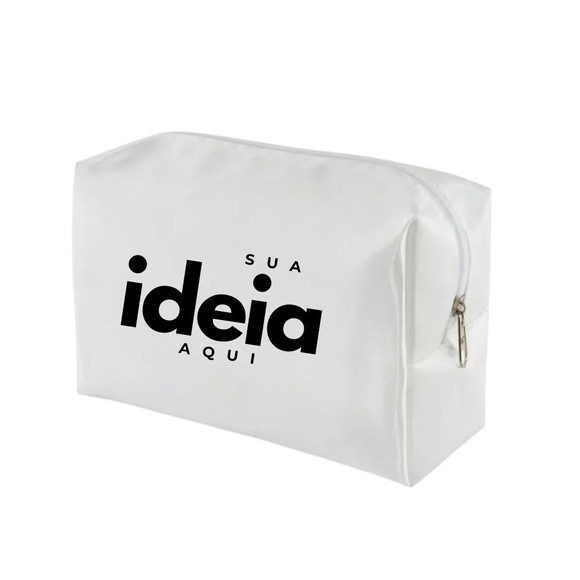 1000 Necessaire Personalizada c Logo Brilho Poliéste 13x20cm