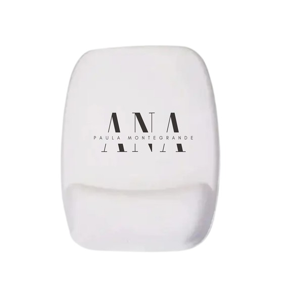 Mouse Pad Ergonõmico Feminino Personalizado Branco e Preto