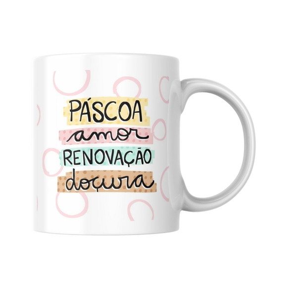 Caneca Personalizada Brinde Corporativo Empresa Páscoa 325ml