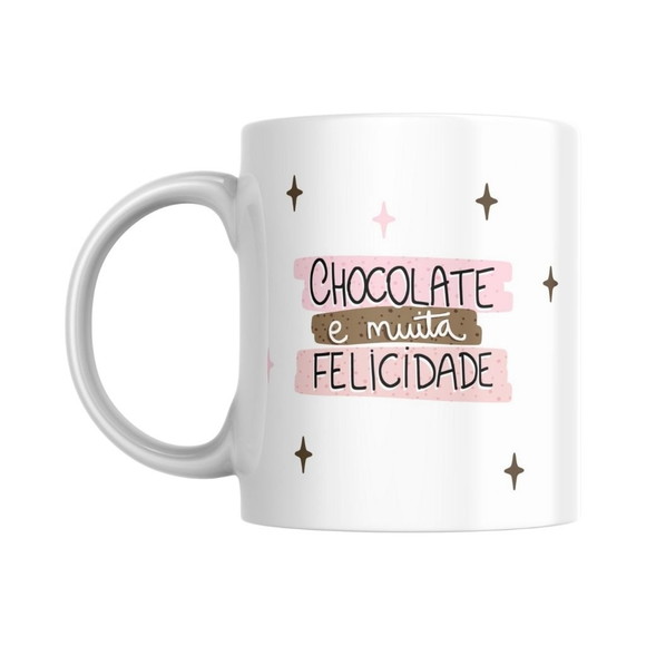 Caneca Personalizada Brinde Corporativo Páscoa Rosa 325ml