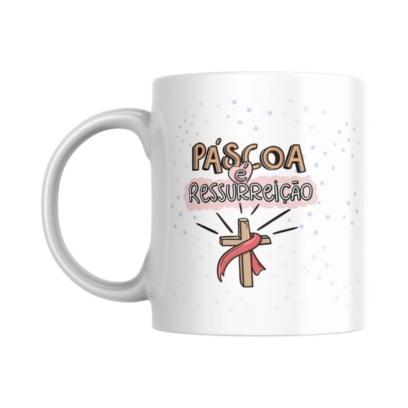 Caneca Personalizada Brinde Corporativo Páscoa Jesus 325ml