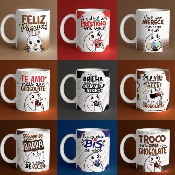 Canecas Personalizada Brinde Corporativo de Páscoa 325ml