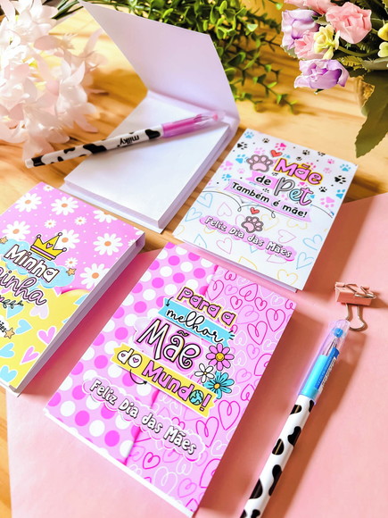 Mimo Brinde Corporativo Bloquinho Personalizado Dia das Mães