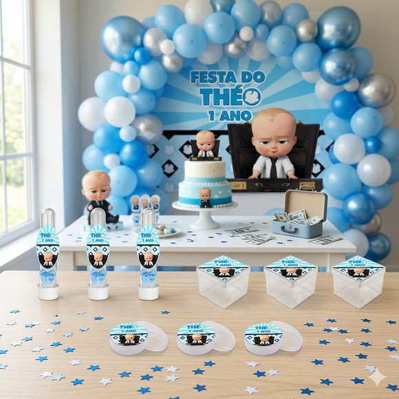 Kit Personalizado Latinha, Tubete, Caixa Acrílica Poderoso Chefinho