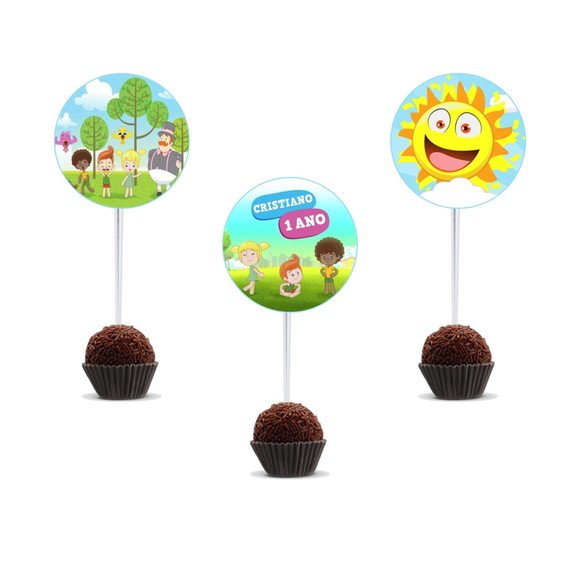 Topper para Docinho Personalizado Mundo Bita - Imagem 2