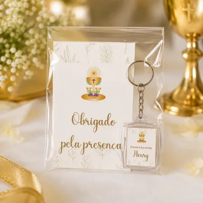 Chaveiro Personalizado Primeira Eucaristia Lembrancinha