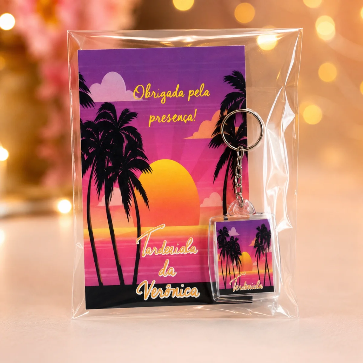 Chaveiro Personalizado Tardezinha Lembrancinha Festa Adulto - Imagem 1