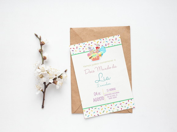 Convite Digital Personalizado Confeitaria Infantil