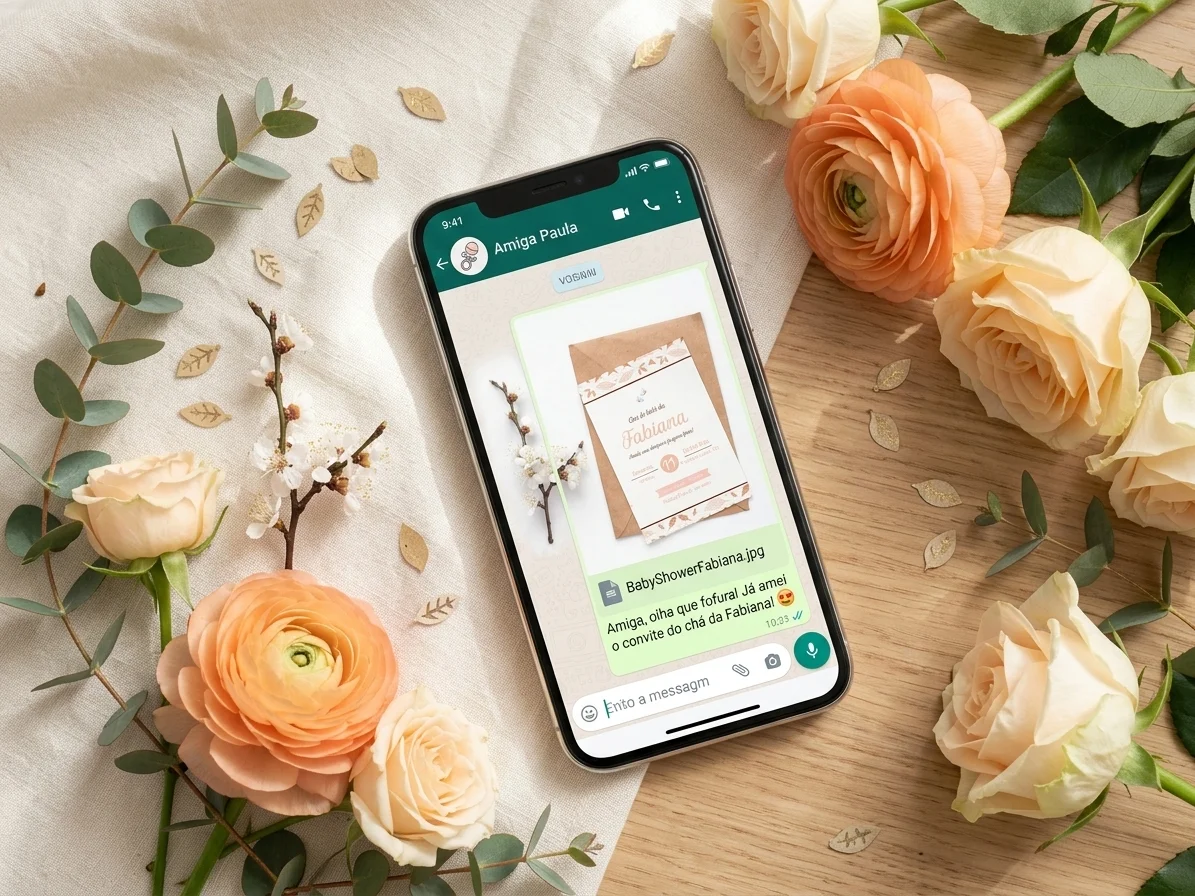 Convite Digital Personalizado Chá de Bebê Jardim