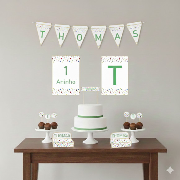 Kit Festa Personalizada sem Tema - 39 Itens