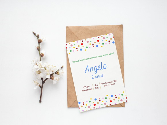 Convite Digital Personalizado Aniversário sem Tema