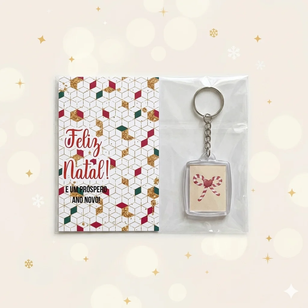 Chaveiro Personalizado Natal Lembrancinha Fim de Ano - Imagem 1