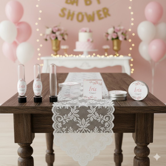 Kit Personalizado Latinha, Tubete, Caixa Maternidade Menina