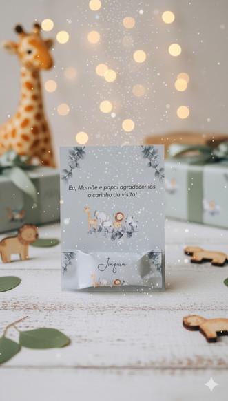 Balinha Personalizada Safari com Card (15 Unidades)