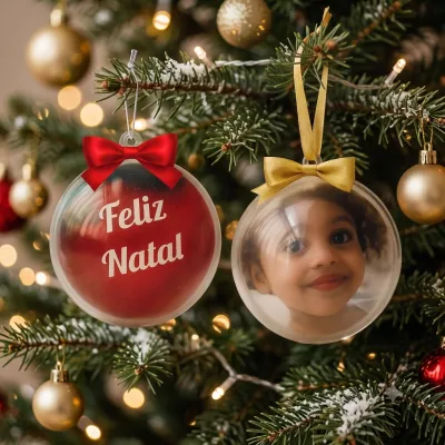 Esferas Personalizadas de Natal com Foto