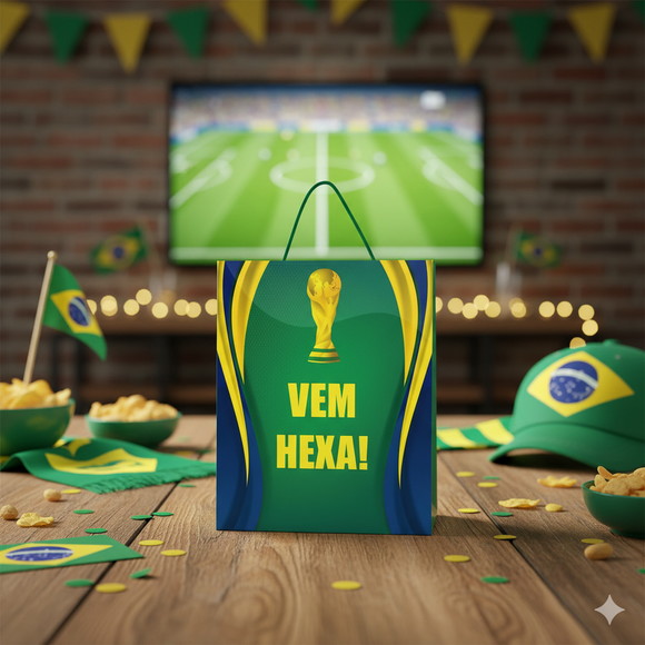 Sacolinha Personalizada Futebol - Lembrancinha - Tam P