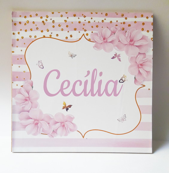 Pôster mdf Infantil Personalizado Menina