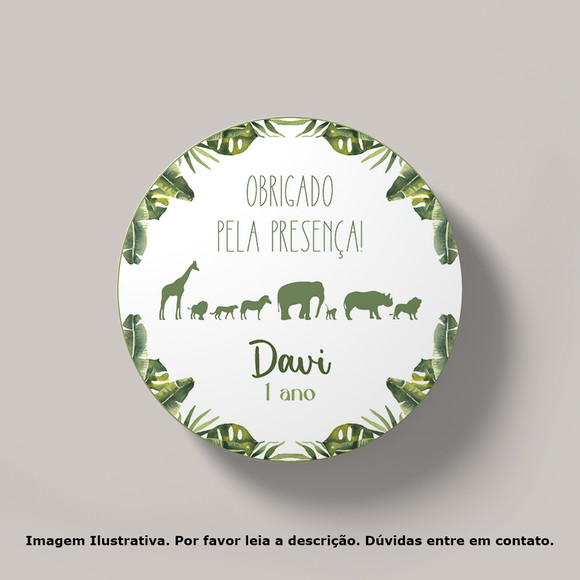 Tag Personalizada Safari Minimalista