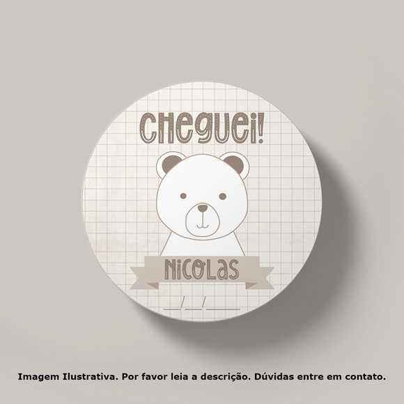 Tag Personalizada Ursinho Escandinavo