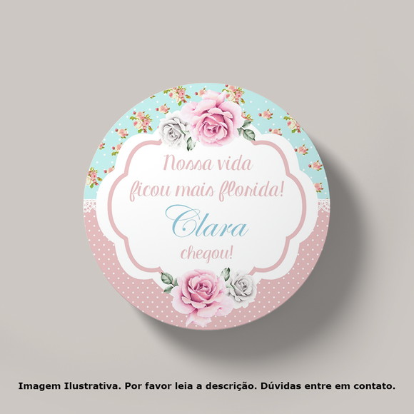 Tag Personalizada Maternidade Jardim Floral